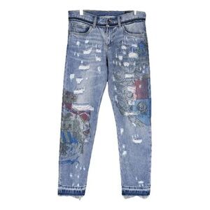 Dolce & Gabbana Light Blue Distressed Jeans